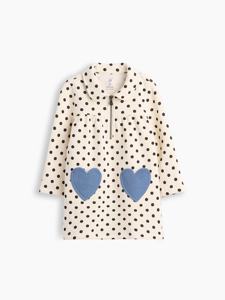 Image 2 of 3, Baby & Toddler Heart-Pocket Sweatshirt Dress