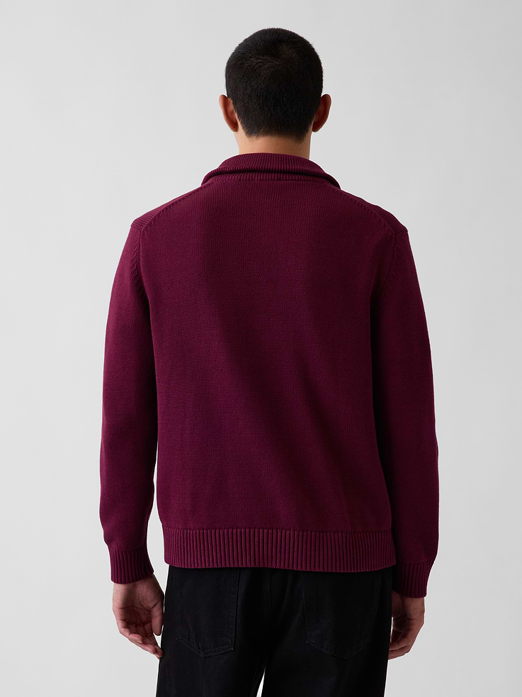 Image 3 of 5, Relaxed Quarter-Zip Sweater