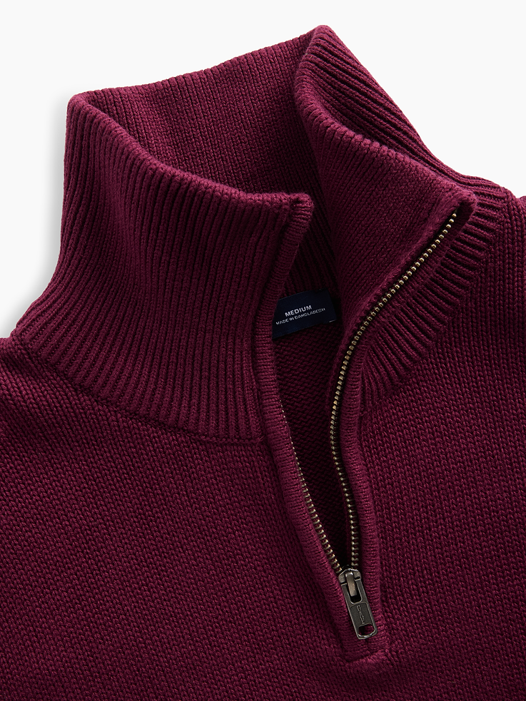 Image 4 of 5, Relaxed Quarter-Zip Sweater