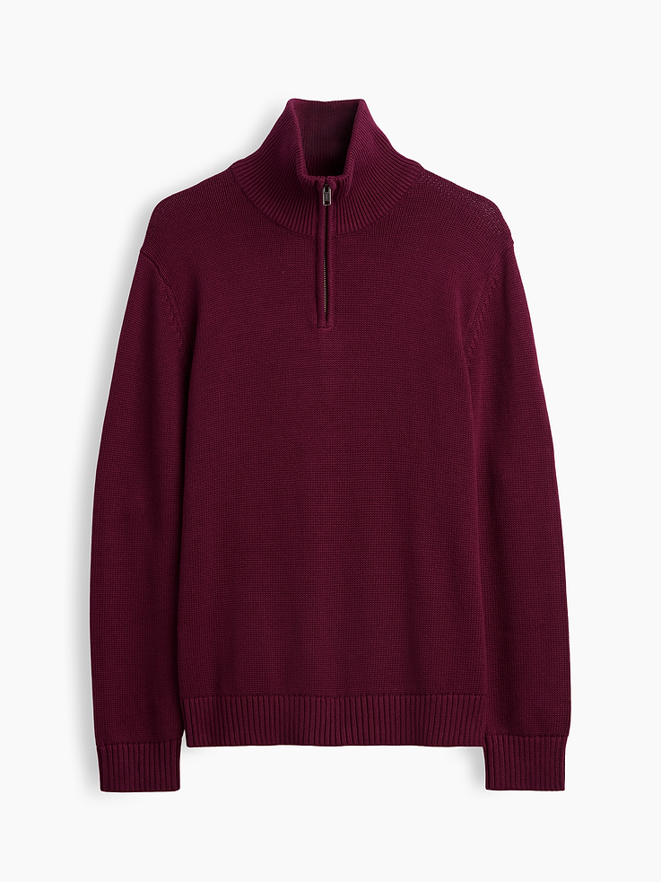 Image 5 of 5, Relaxed Quarter-Zip Sweater