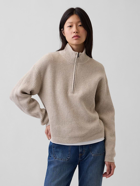 CashSoft Oversized Half-Zip Pullover