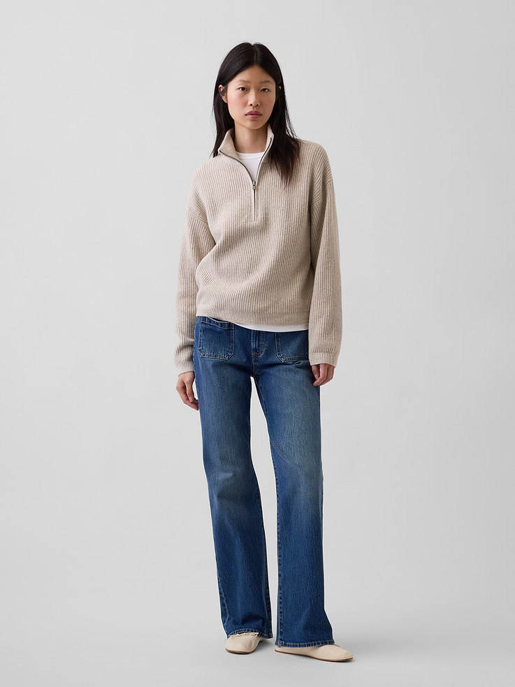 Image 2 of 5, CashSoft Oversized Half-Zip Pullover