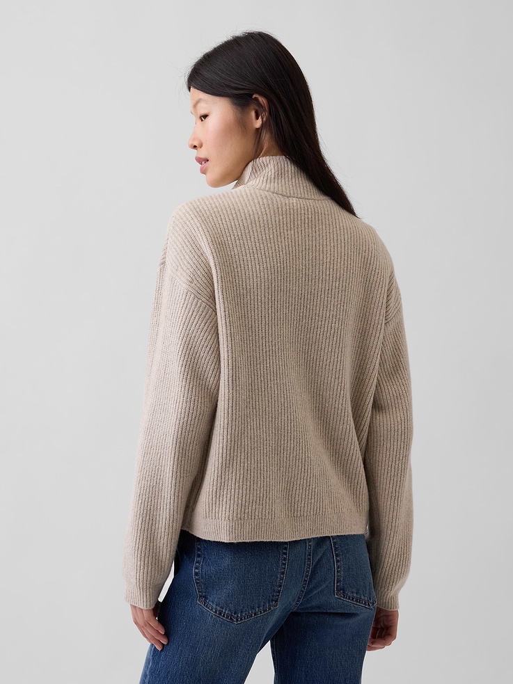 Image 3 of 5, CashSoft Oversized Half-Zip Pullover