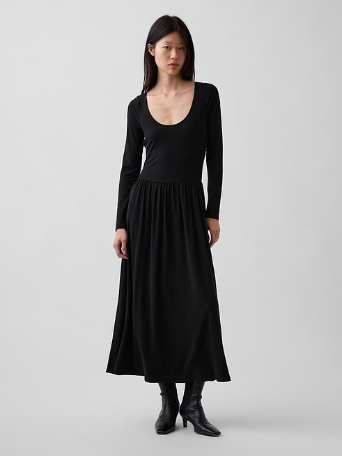 knit drop waist maxi dress Drop-Waist Category:FINAL SALE DRESSES