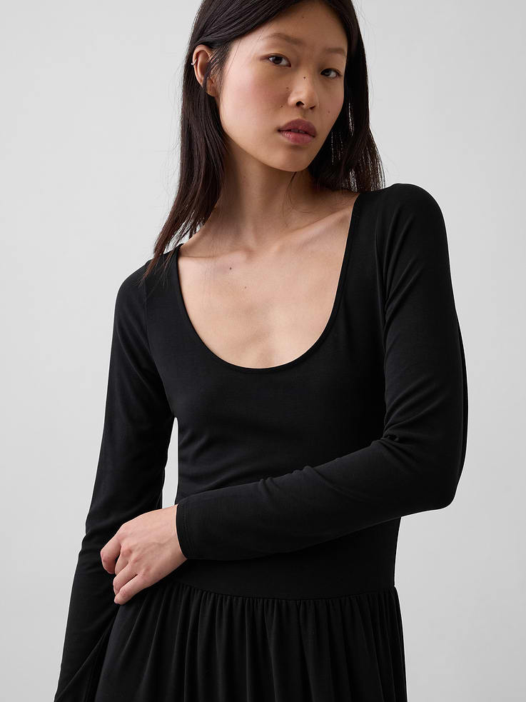 Image 4 of 5, Drop-Waist Maxi Dress