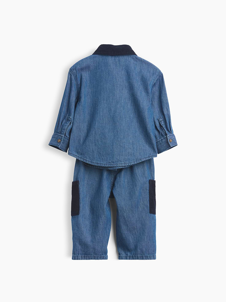 Image 2 of 3, Baby Denim & Corduroy Outfit Set
