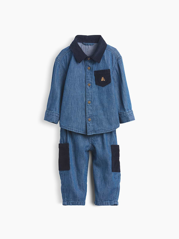 Baby Denim & Corduroy Outfit Set