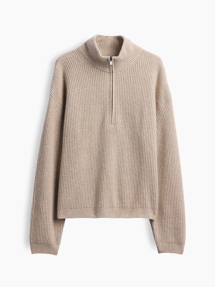 Image 5 of 5, CashSoft Oversized Half-Zip Pullover