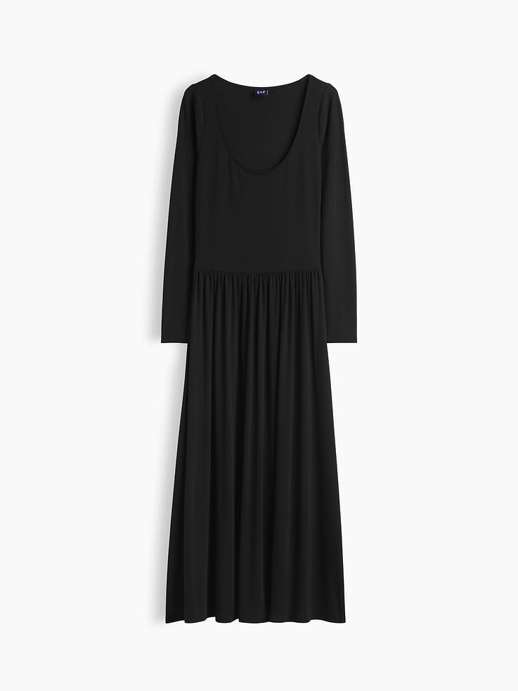 Image 5 of 5, Drop-Waist Maxi Dress