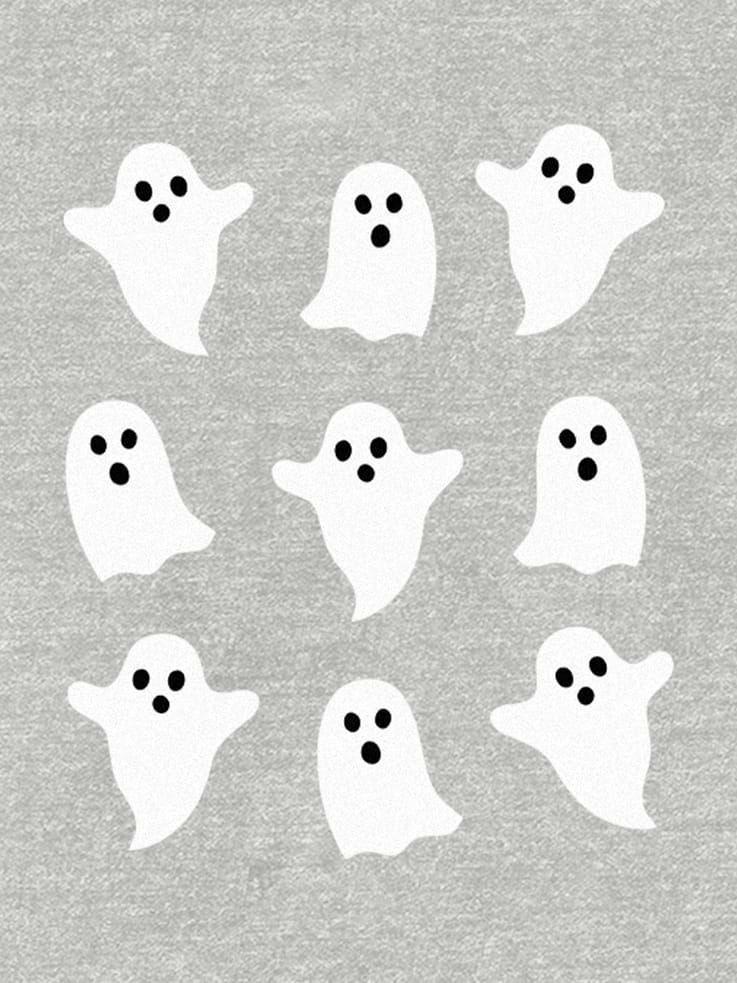 Image 3 of 3, Toddler Cute Ghost Grid Graphic T-Shirt