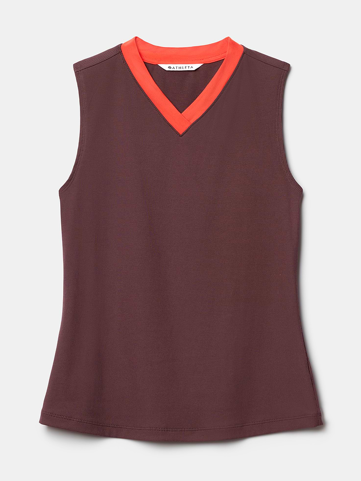 Image 6 of 6, Signature Rib V-Neck Muscle Tank