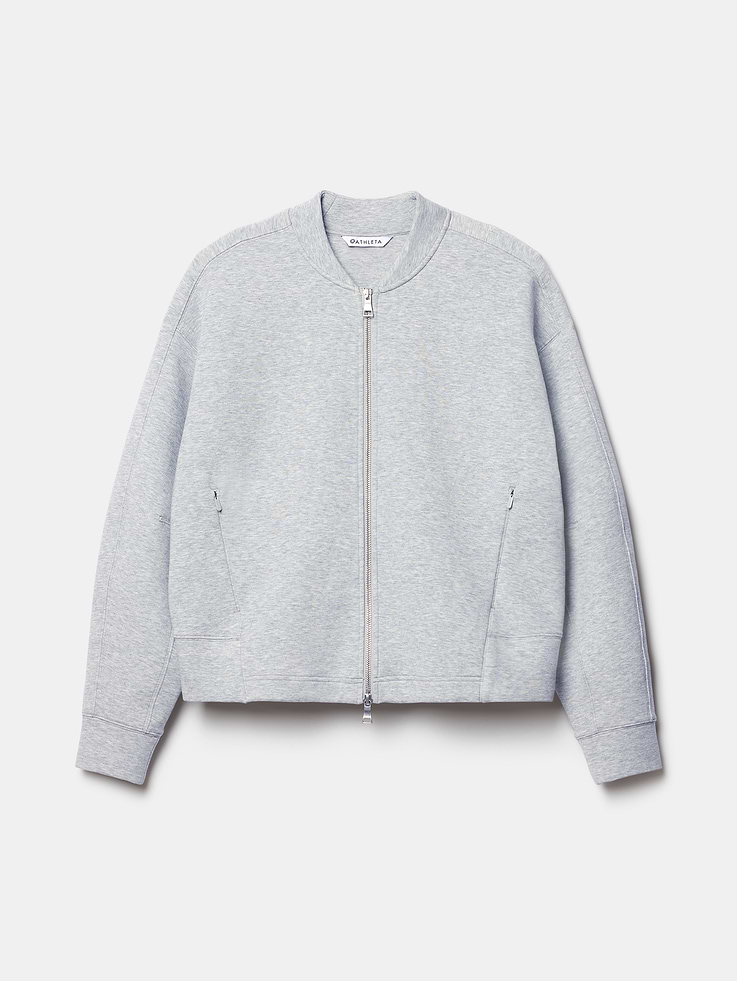 Image 6 of 6, Form Knit Bomber Sweatshirt