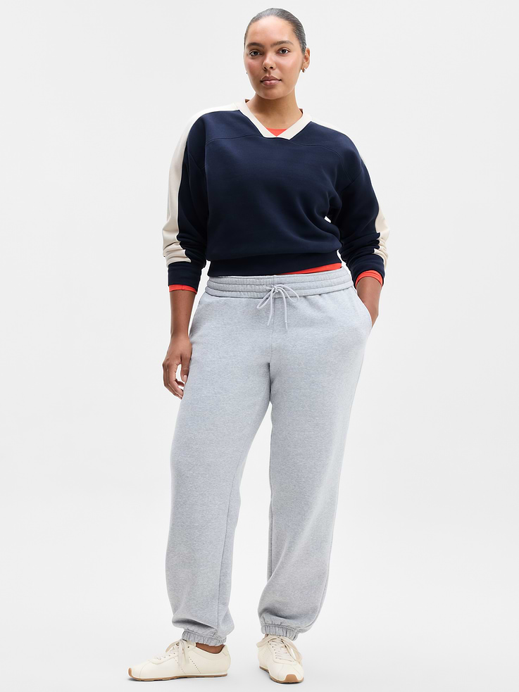 Image 4 of 6, Forever Fleece V-Neck Sweatshirt