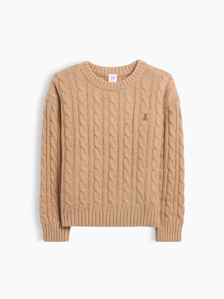 Image 2 of 3, Baby & Toddler CashSoft Cable-Knit Sweater