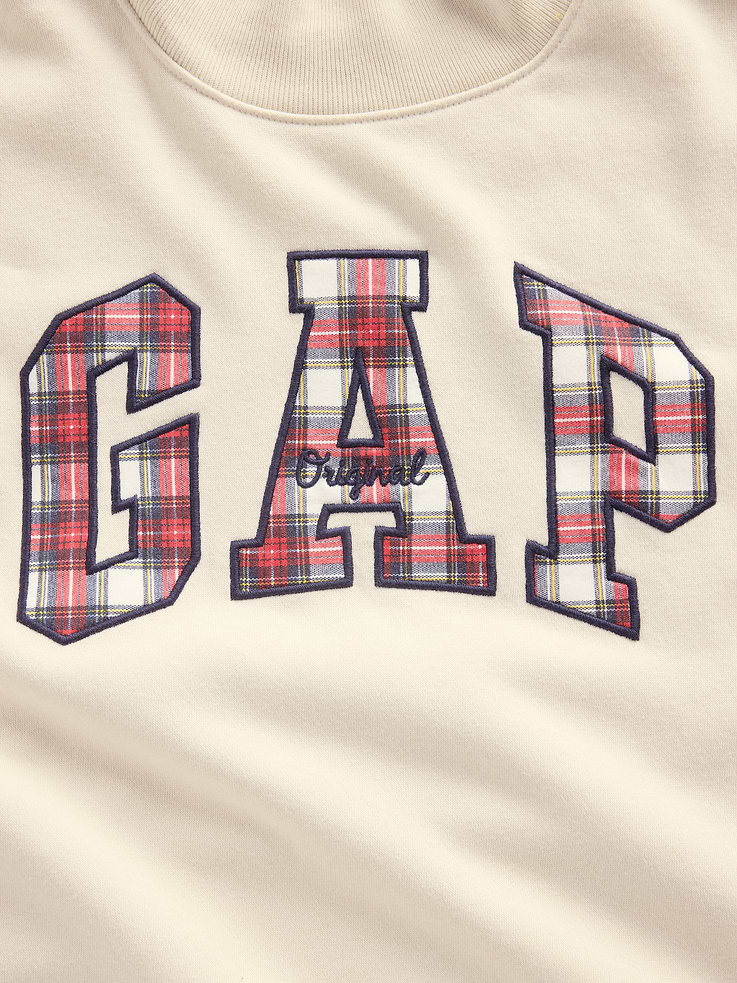 Image 2 of 3, Kids VintageSoft Oversized Mockneck Logo Sweatshirt