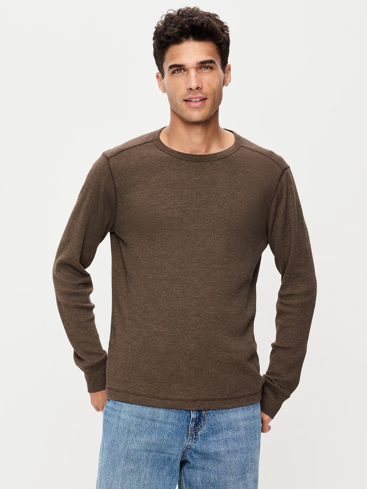 Crew-Neck Waffle T-Shirt | Old Navy