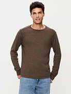 Image 1 of 3, crew neck, long sleeves, rib-knit trim, Product #909054