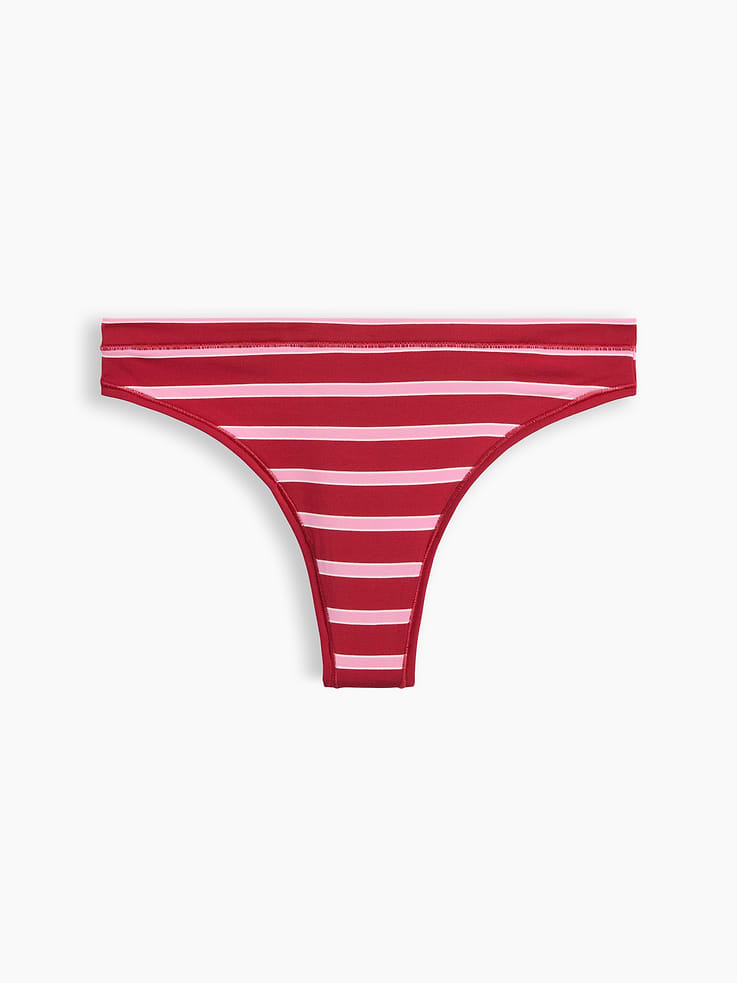 Image 1 of 4, A foundation of comfort — made exceptionally soft., Supersoft stretch modal thong underwear., Elasticized waistband and leg openings., Shop more SoftMade Modal ., Product #909122