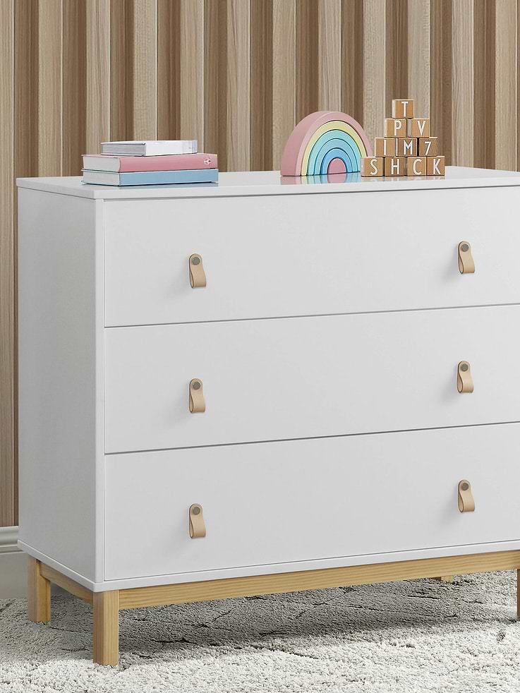 Image 3 of 5, babyGap Legacy 3 Drawer Dresser with Leather Pulls and Interlocking Drawers
