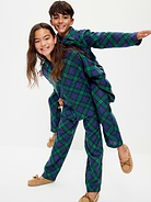 Image 1 de 2, Col cranté., Manches longues., Poche appliquée sur la poitrine., Devant boutonné., Pantalon de pyjama assorti., Taille élastique., Poches sur les coutures., Motif sur l’ensemble., Produit #904628