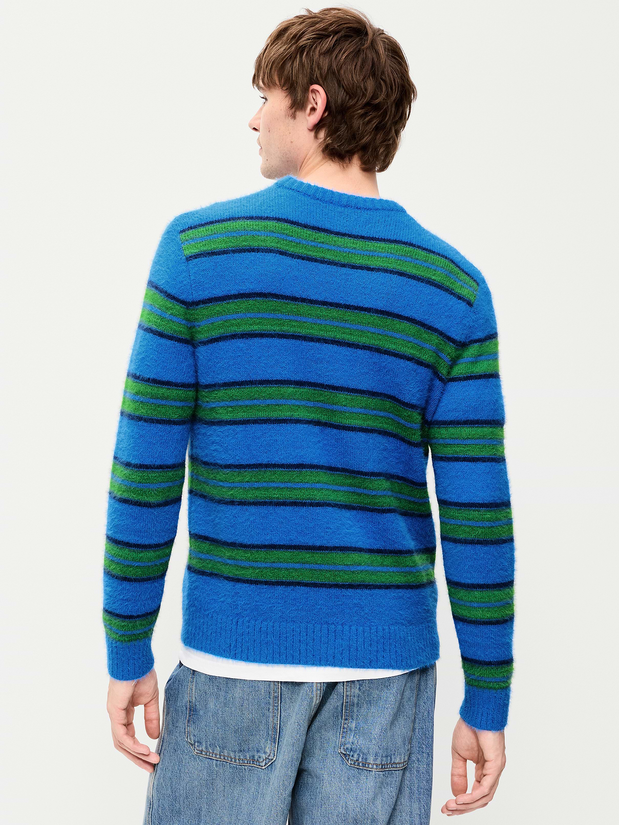 Image 2 of 3, Striped Crew-Neck Sweater