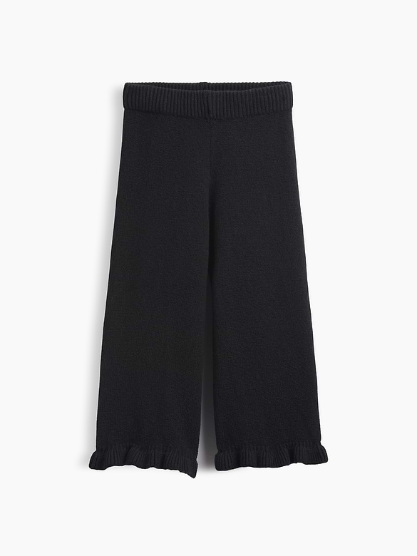 CashSoft Ruffle Wide-Leg Pants