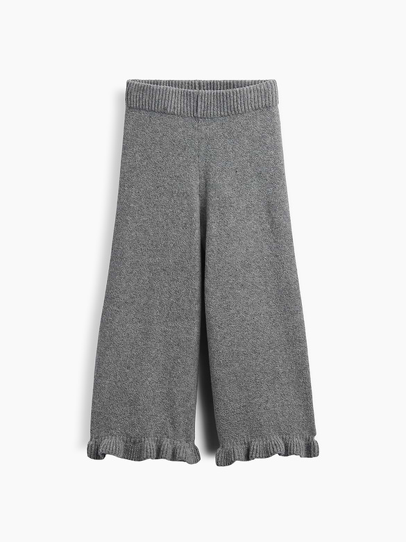 CashSoft Ruffle Wide-Leg Pants