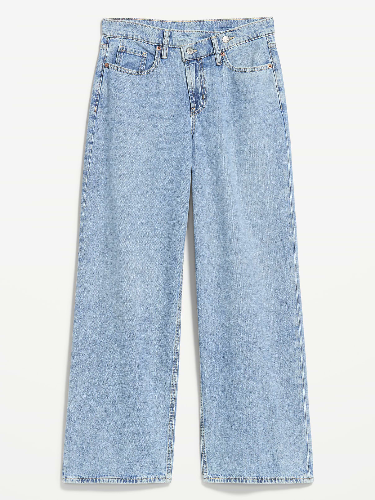 Image 1 of 1, The oversized jean of your teenage dreams., zip fly, asymmetrical waist, front scoop pockets, back patch pockets, Product #1187768