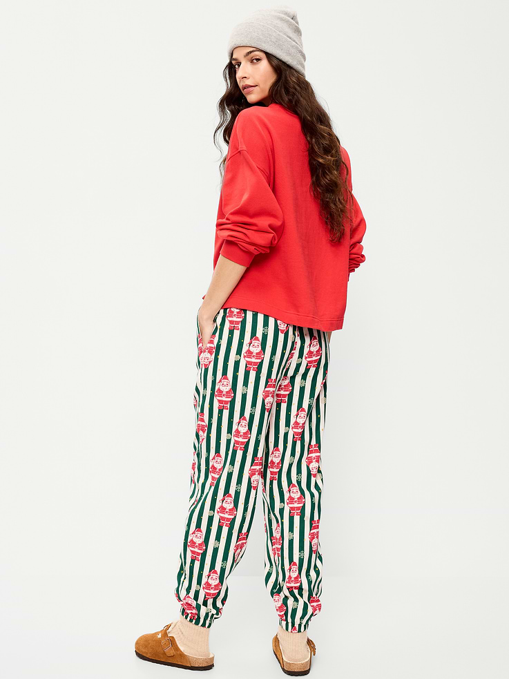 Image 3 of 8, Flannel Pajama Joggers for Women
