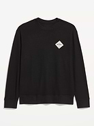 Image 3 of 3, Crew-Neck Waffle Graphic T-Shirt