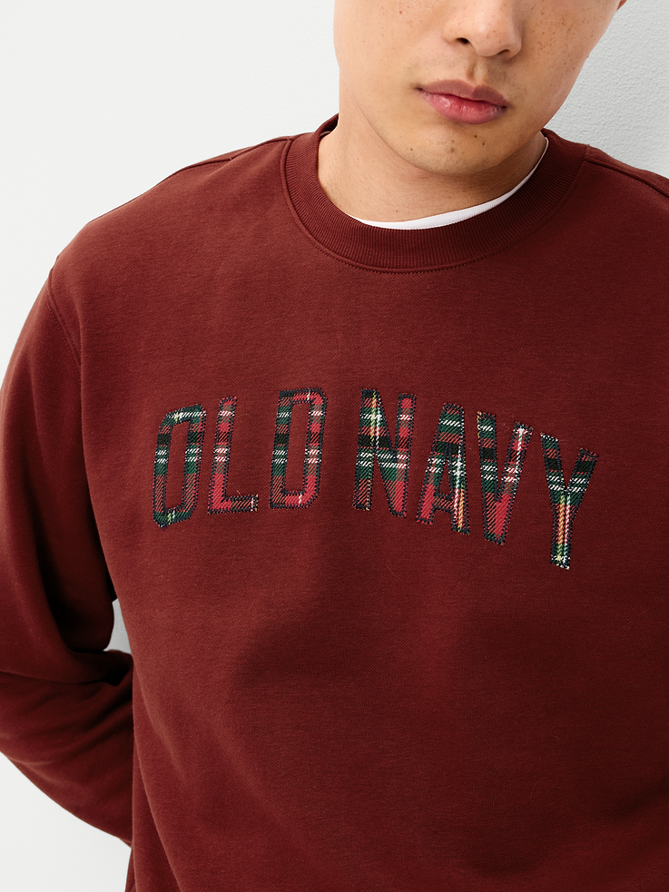 Image 3 of 4, Oversized Logo Graphic Crew-Neck Sweatshirt