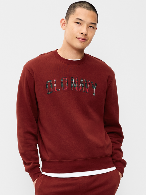 Oversized Logo Graphic Crew-Neck Sweatshirt