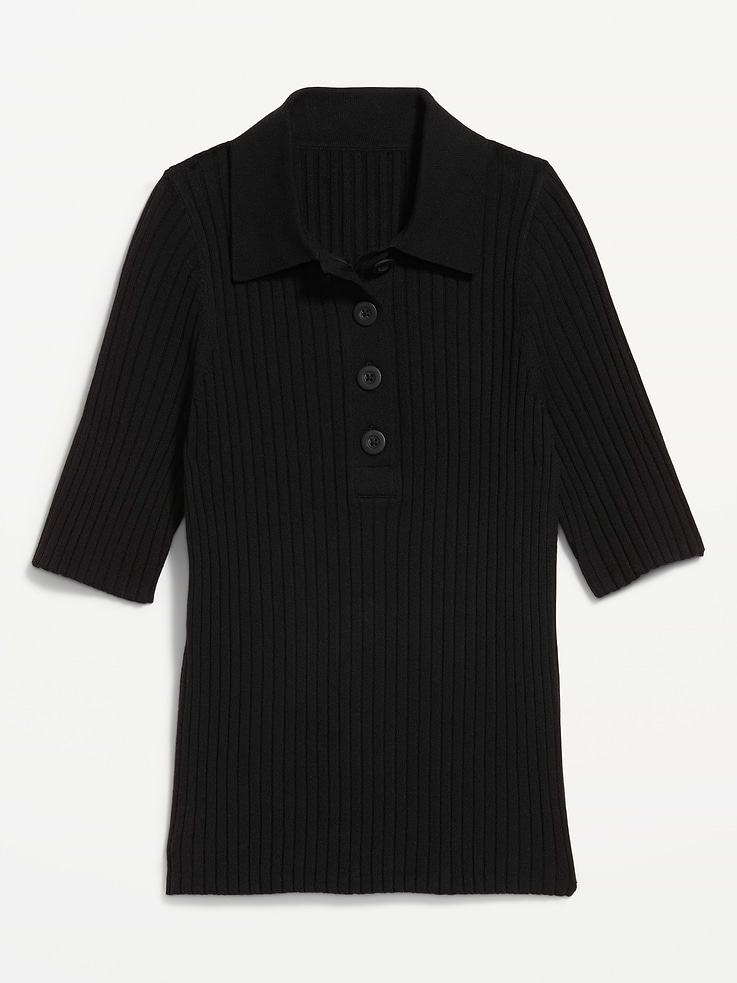 Image 4 of 5, Short-Sleeve Ribbed Polo