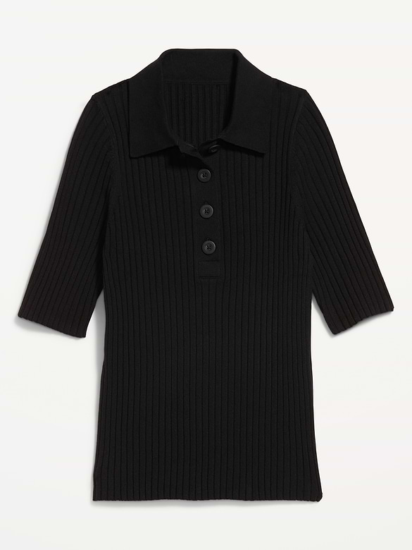 Short-Sleeve Ribbed Polo