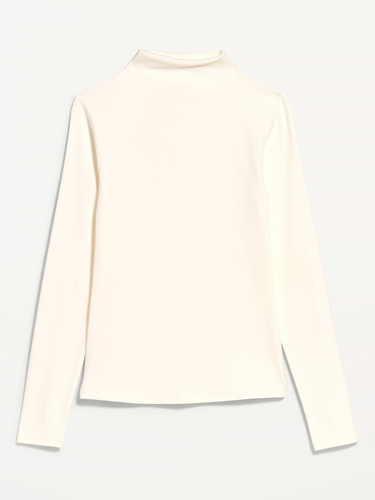 Image 4 of 8, Snug Long-Sleeve Mock-Neck T-Shirt