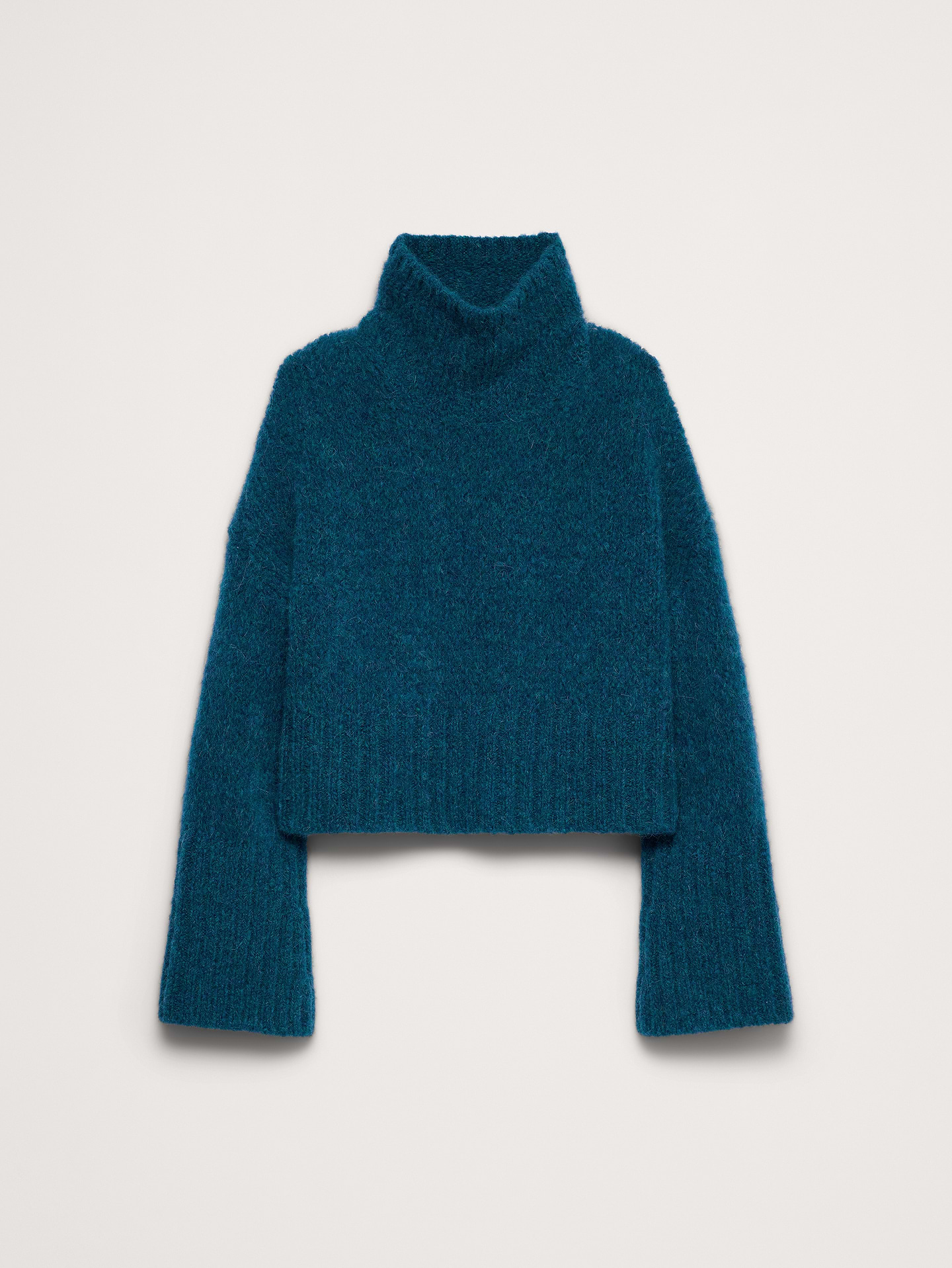 Image 6 of 6, Italian Alpaca-Blend Cropped Sweater