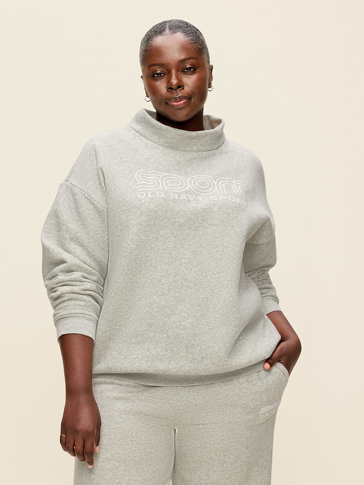 Image 4 of 6, Baseline Fleece Mock-Neck Sweater