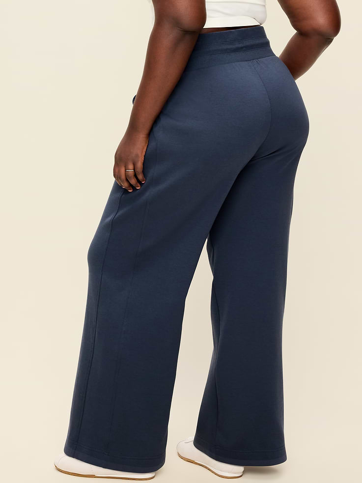 Image 8 de 8, Pantalon en molleton dynamique à très taille haute et à jambe large