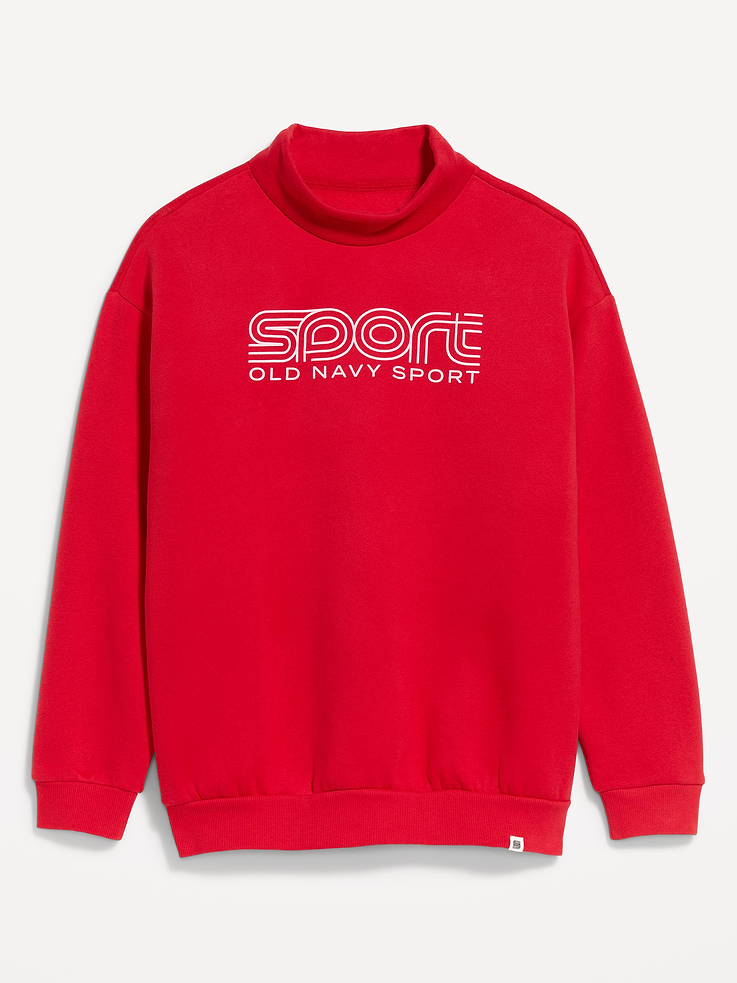 Image 6 of 6, Baseline Fleece Mock-Neck Sweater