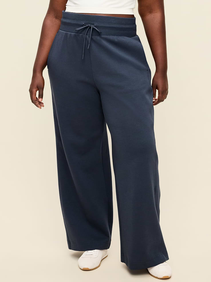 Image 7 de 8, Pantalon en molleton dynamique à très taille haute et à jambe large