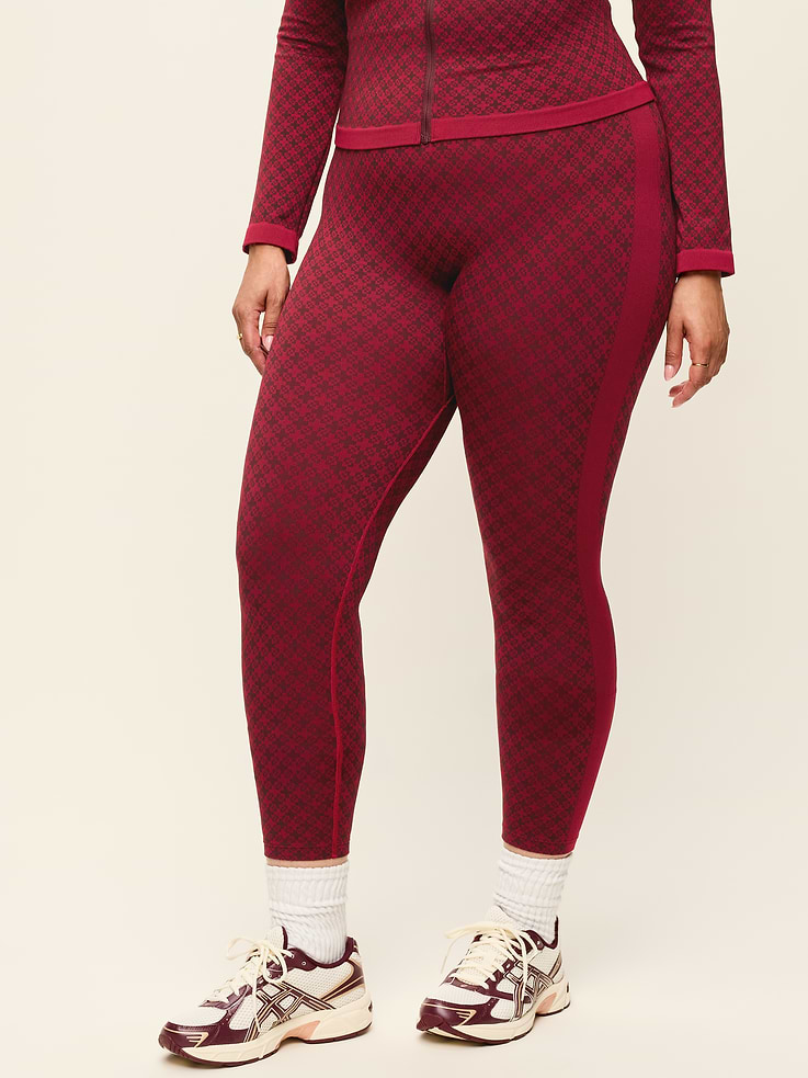Image 9 de 10, Legging en jacquard sans coutures à taille haute