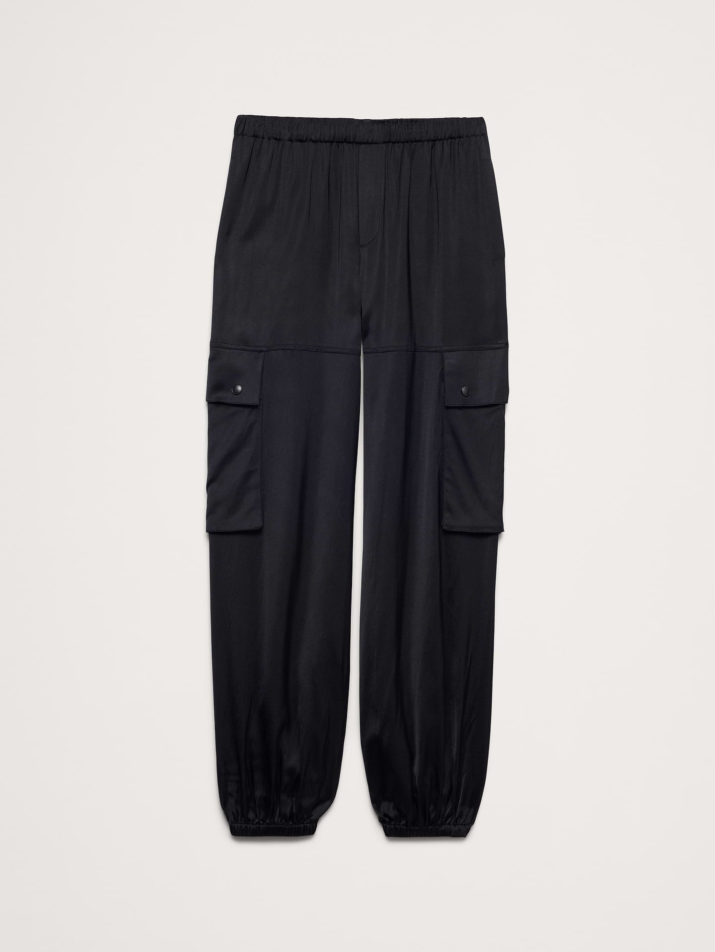 Image 5 de 8, Pantalon cargo ballon en satin extensible