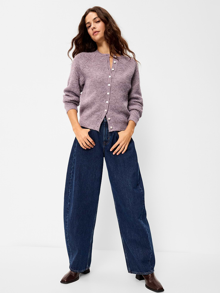 Image 3 of 5, Cozy Crew-Neck Wool-Blend Cardigan