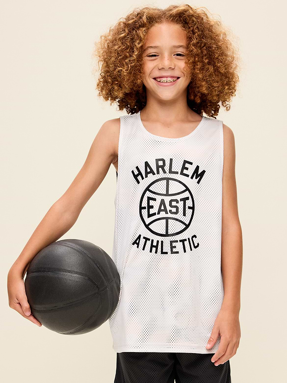 Oversized Mesh Reversible Tank Top for Boys