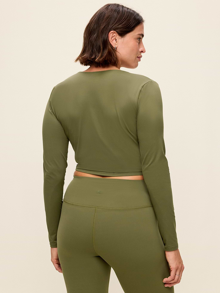 Image 6 of 9, StudioSmooth Long-Sleeve Wrap Top