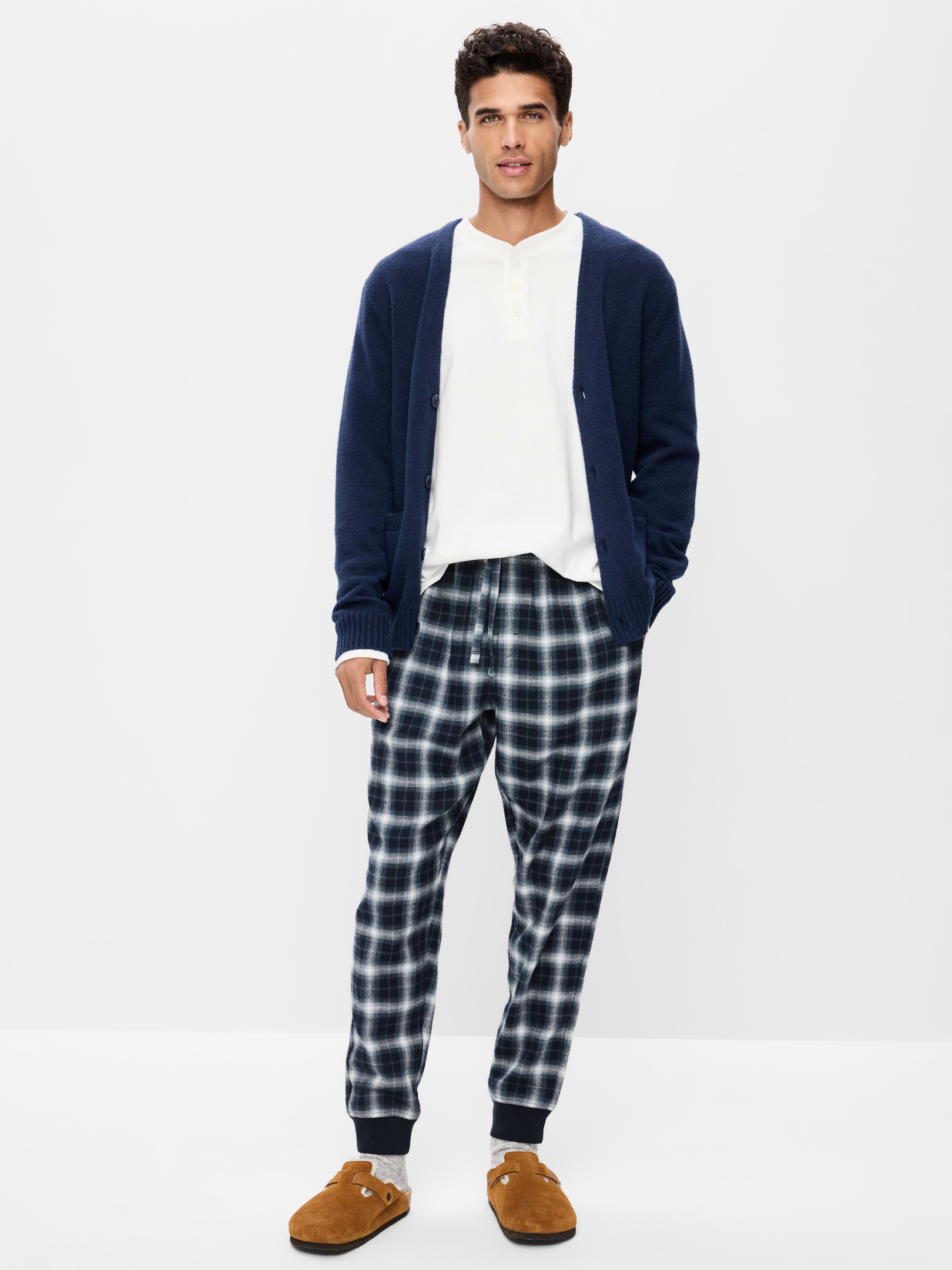 Image 2 of 3, Flannel Pajama Joggers for Men