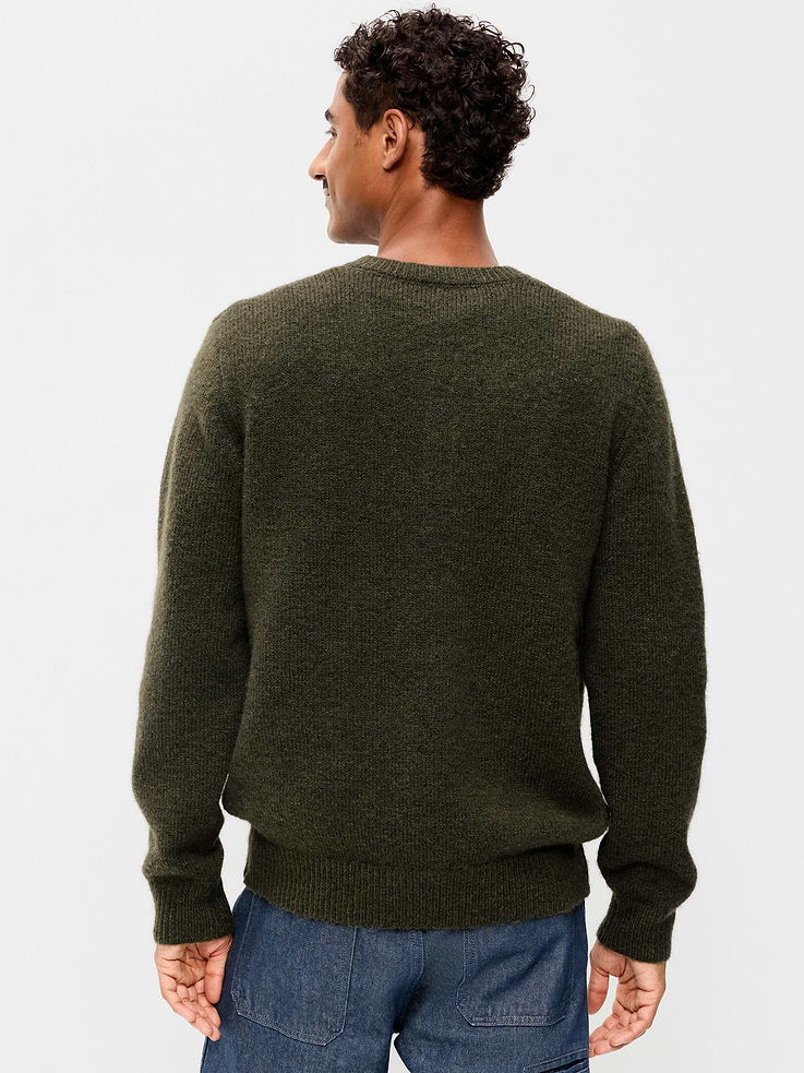 Image 2 of 4, Wool-Blend Henley Sweater