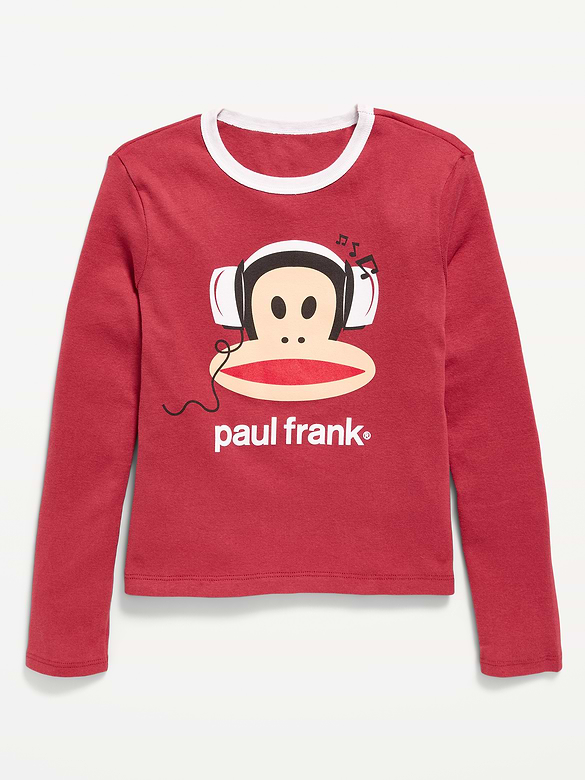 Paul Frank® Long-Sleeve Graphic Ringer T-Shirt for Girls