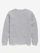 Image 2 of 2, Long-Sleeve Waffle-Knit T-Shirt for Boys