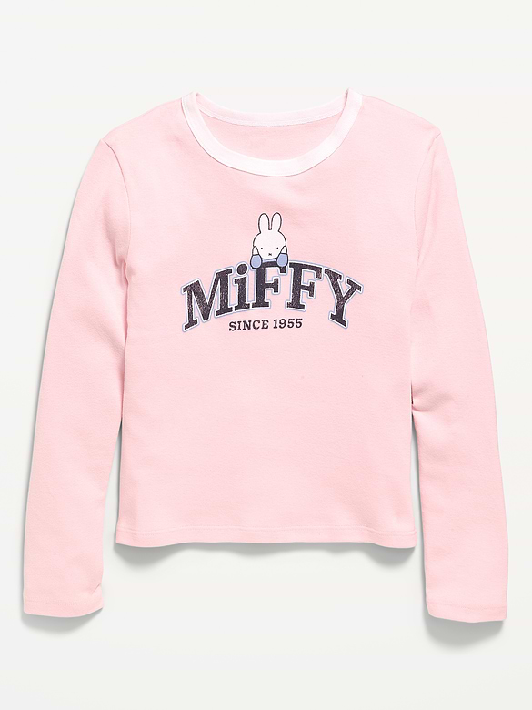 Miffy™ Long-Sleeve Graphic Ringer T-Shirt for Girls